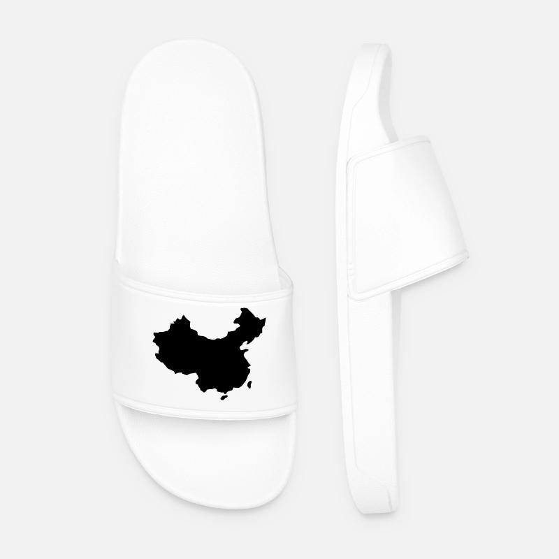 China map - Men’s Pool Sliders - white