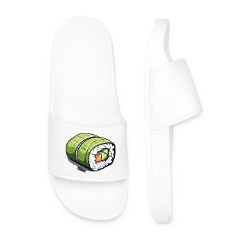 Rouleau à sushi vert émeraude - Claquettes Homme - blanc - Devant