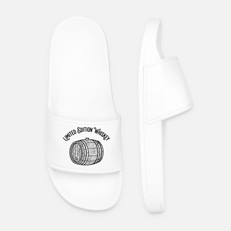 Whiskey - Men’s Pool Sliders - white