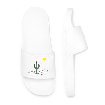 Cactus du désert au soleil - Claquettes Homme - blanc - Devant