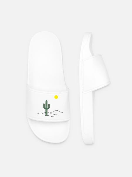 Cactus du désert au soleil - Claquettes Homme - blanc