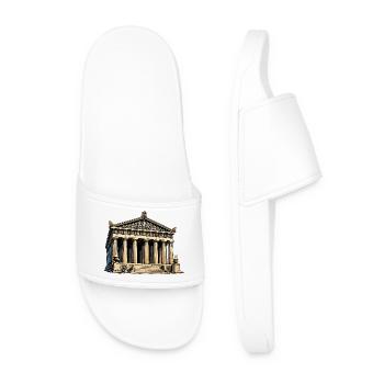 Klassischer Tempel Parthenon Grafik - Männer Badelatschen - Weiß - Vorne