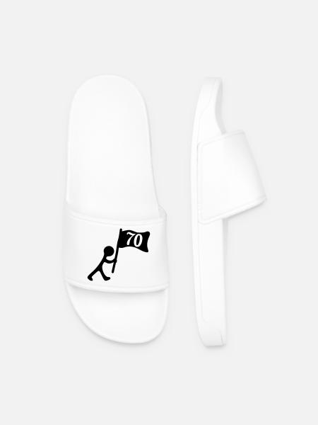 70 years birthday - Men’s Pool Sliders - white
