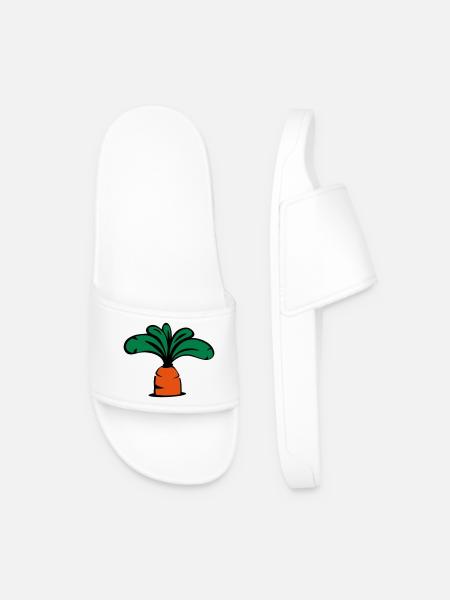 Carrot icon - Men’s Pool Sliders - white