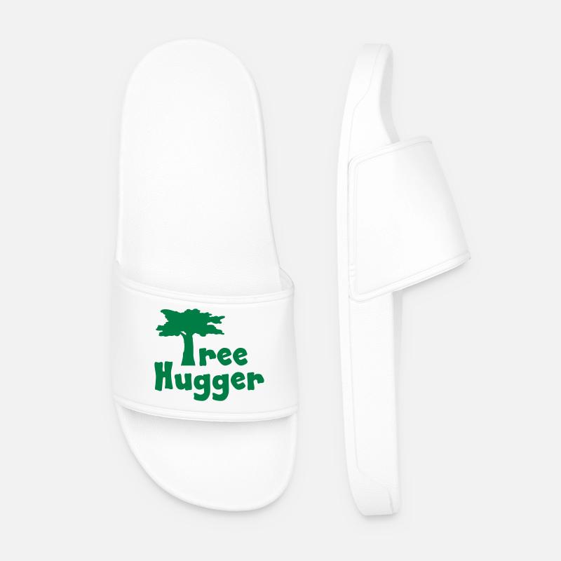 Tree Hugger - Men’s Pool Sliders - white