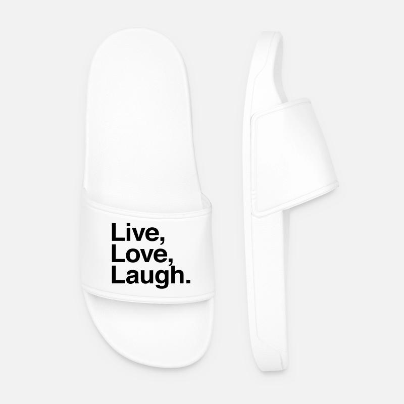 live love laugh - Männer Badelatschen - Weiß