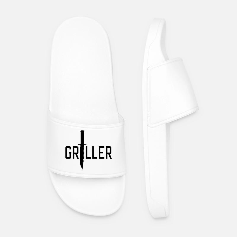 Griller - Männer Badelatschen - Weiß