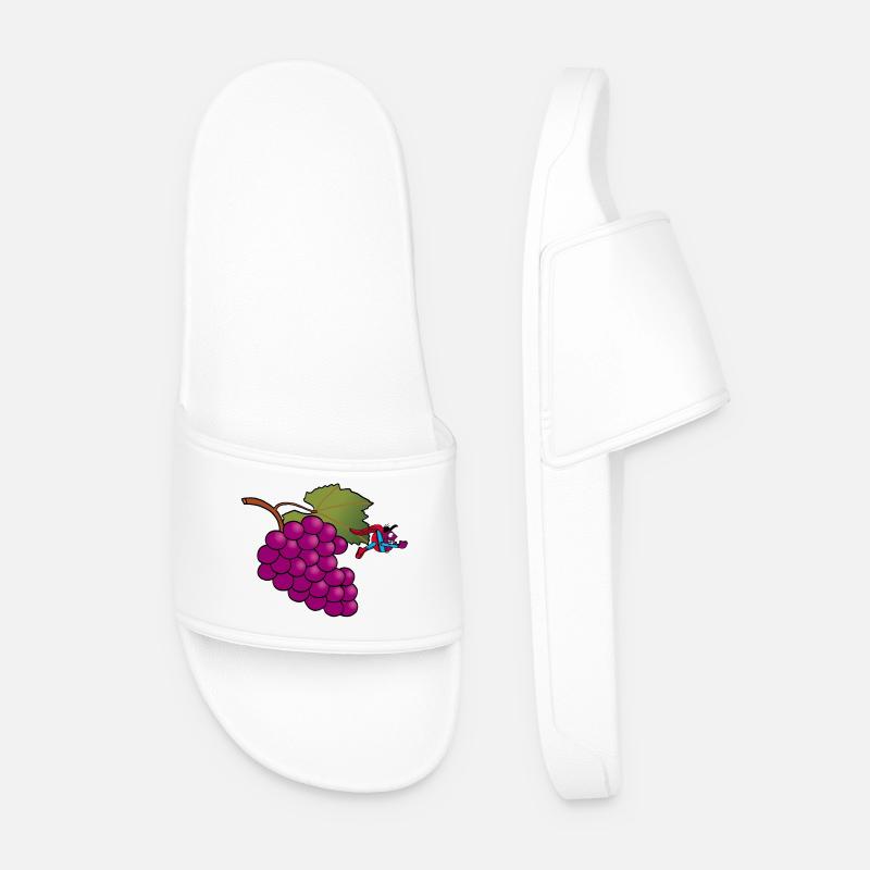 Grape super hero! - Men’s Pool Sliders - white