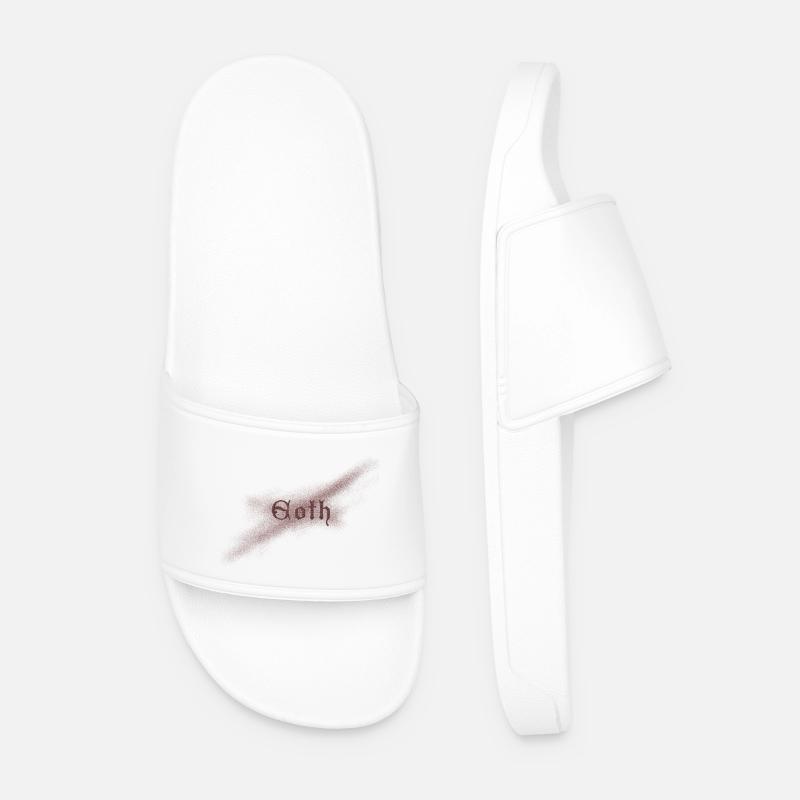 Goth - Men’s Pool Sliders - white
