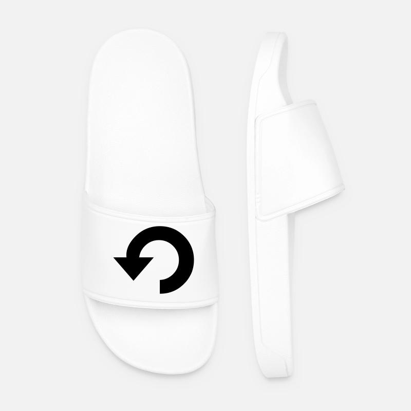 Repeat Symbol - Men’s Pool Sliders - white