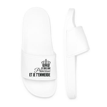 Princesse affirmée et rebelle - Claquettes Homme - blanc - Devant