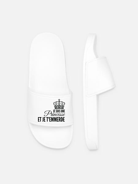 Princesse affirmée et rebelle - Claquettes Homme - blanc