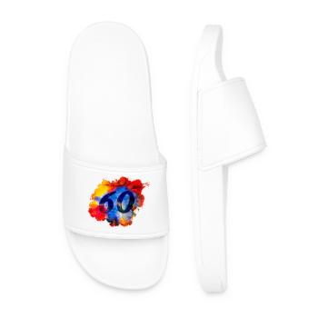60e anniversaire - Aquarelle - Claquettes Homme - blanc - Devant