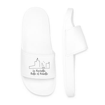 La Rochelle design noir by Nicolas Poitevin - Claquettes Homme - blanc - Devant