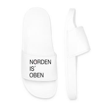 Norden is oben - Männer Badelatschen - Weiß - Vorne