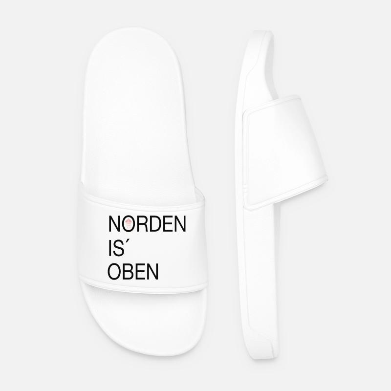 Norden is oben - Männer Badelatschen - Weiß
