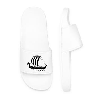 Vaisseau dragon viking dragar - Claquettes Homme - blanc - Devant