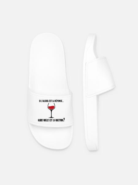Si l'alcool est la réponse... - Claquettes Homme - blanc