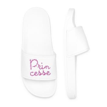 Princesse avec des fleurs ! ma princesse - Claquettes Homme - blanc - Devant