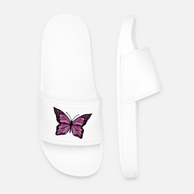 Schmetterling - Männer Badelatschen - Weiß