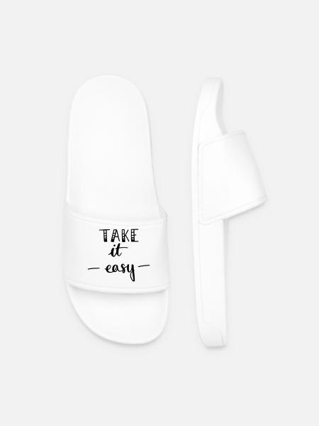 Take it easy - Men’s Pool Sliders - white