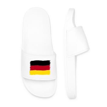 Germany colors black red gold - Men’s Pool Sliders - white - Front