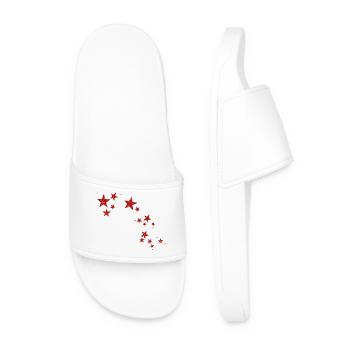 NEW Stars, Stars, And More Stars! (Red) - Men’s Pool Sliders - white - Front