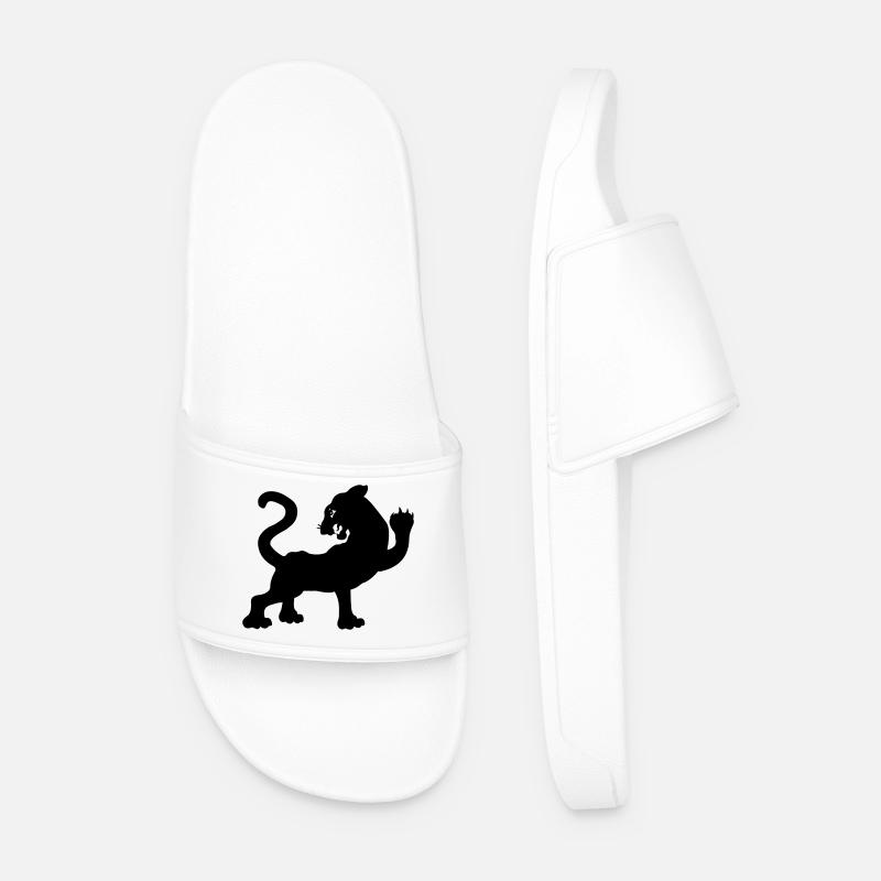 Tiger Schattenfigur - Männer Badelatschen - Weiß