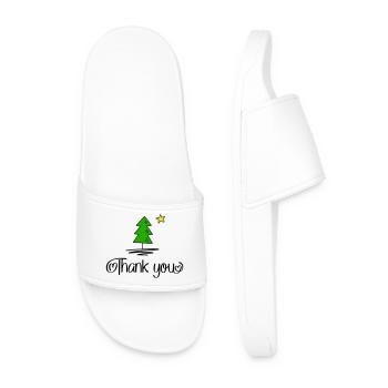 Thank you for Christmas - Men’s Pool Sliders - white - Front
