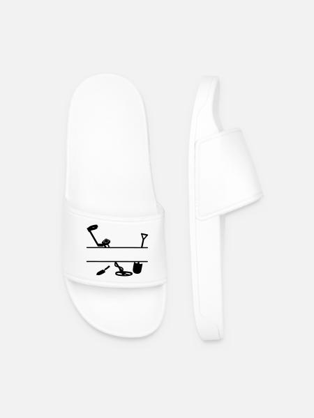 Metal detector logo - Men’s Pool Sliders - white