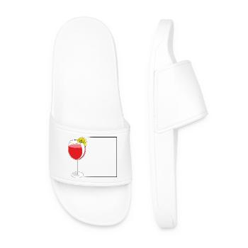 glas with apero in a frame - Men’s Pool Sliders - white - Front