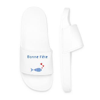 MAMIE. FÊTE DES MÈRES. BONNE FÊTE MAMIE. JE T'AIME - Claquettes Homme - blanc - Devant