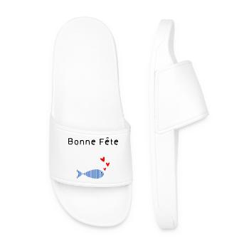 MAMIE. FÊTE DES MÈRES. BONNE FÊTE MAMIE. JE T'AIME - Claquettes Homme - blanc - Devant