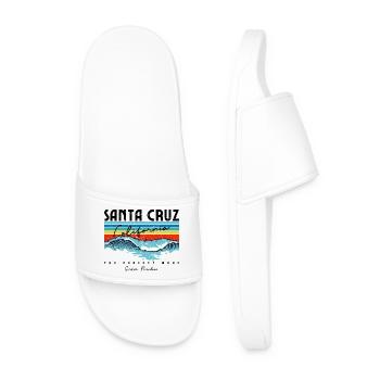 Santa Cruz California vintage retro Surfing - Männer Badelatschen - Weiß - Vorne