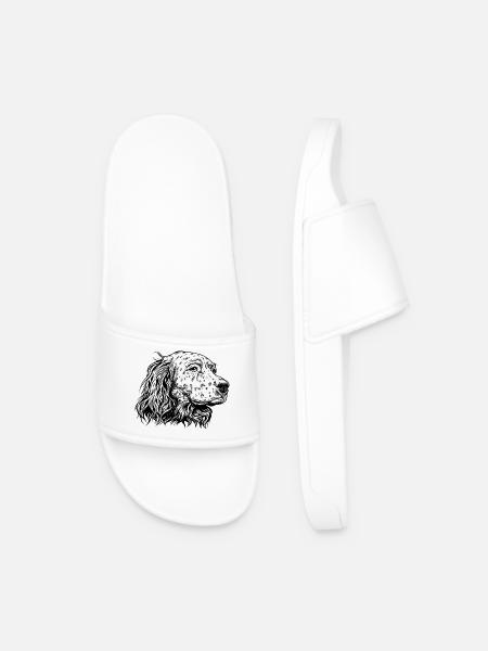 Portrait de setter anglais s - Claquettes Homme - blanc