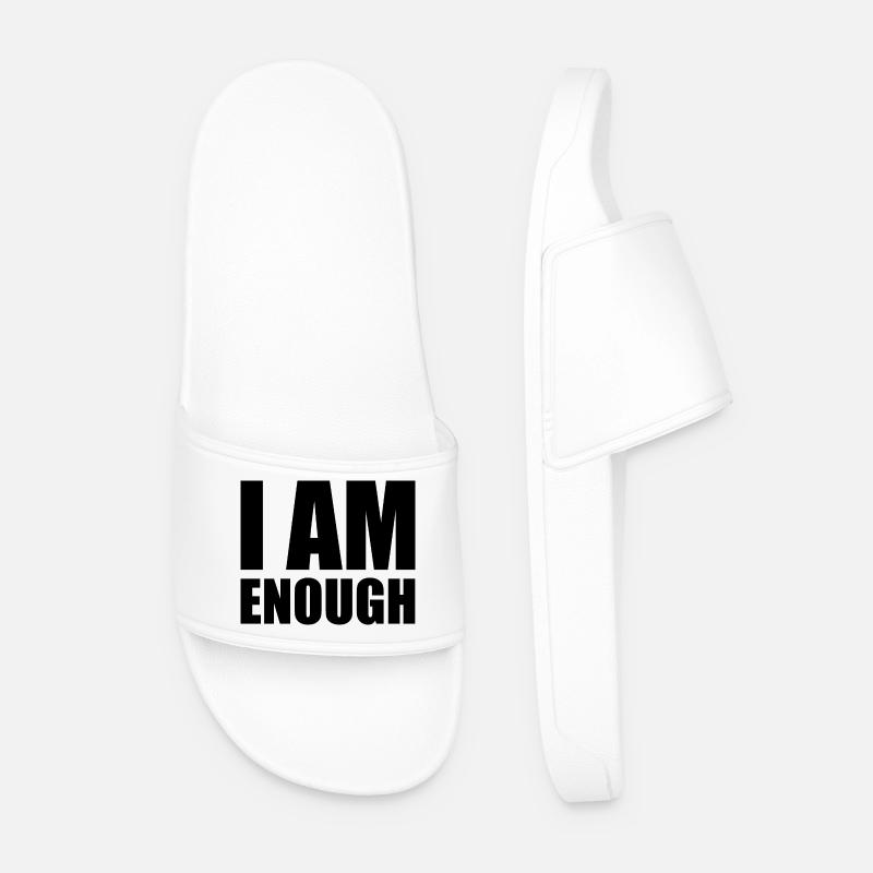 I am enough - Männer Badelatschen - Weiß