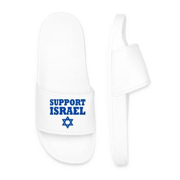 Support israel - Männer Badelatschen - Weiß - Vorne