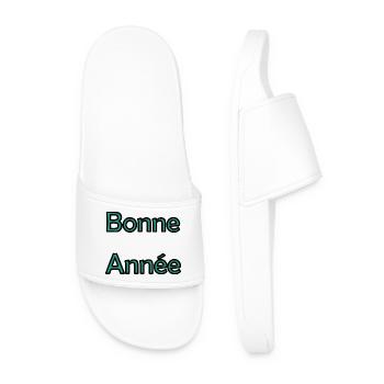 BONNE ANNEE. SAINT SYLVESTRE. NOUVELLE ANNÉE - Claquettes Homme - blanc - Devant