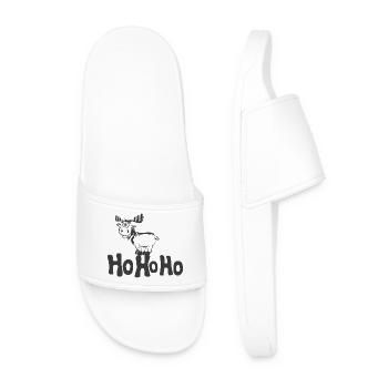 Hohoho drôle renne Noël Noël animaux - Claquettes Homme - blanc - Devant