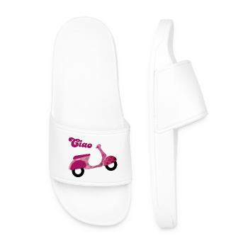 Scooter Ciao Italy Holiday Point Dots Joie de vivre - Claquettes Homme - blanc - Devant