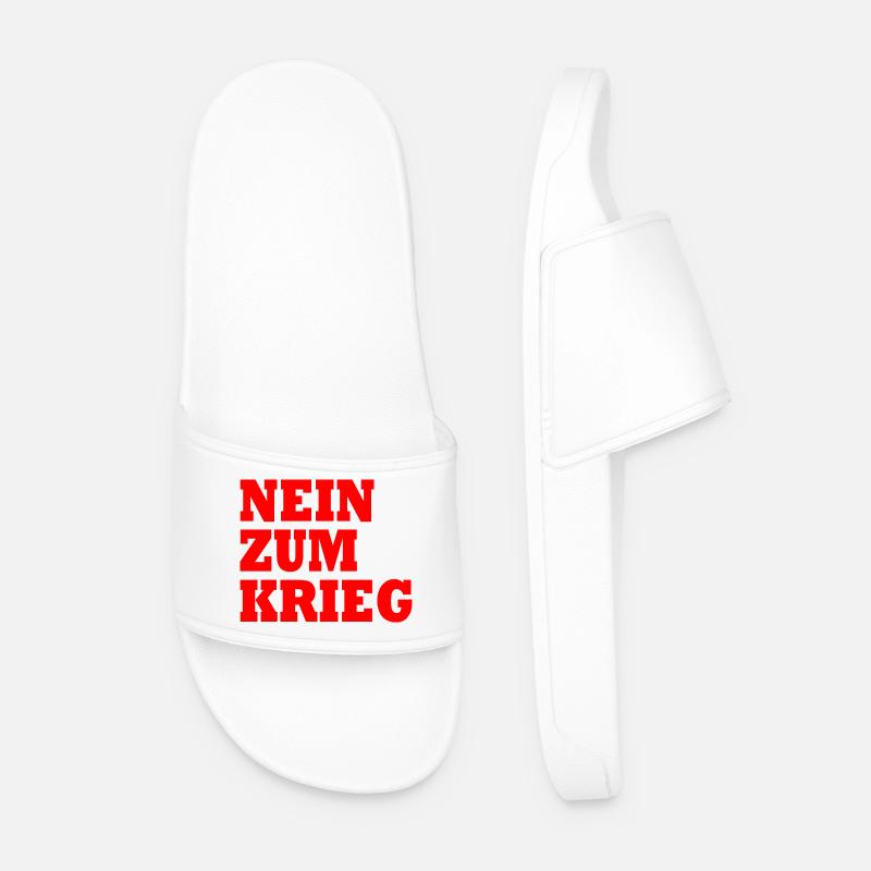 Nein zum krieg - Männer Badelatschen - Weiß