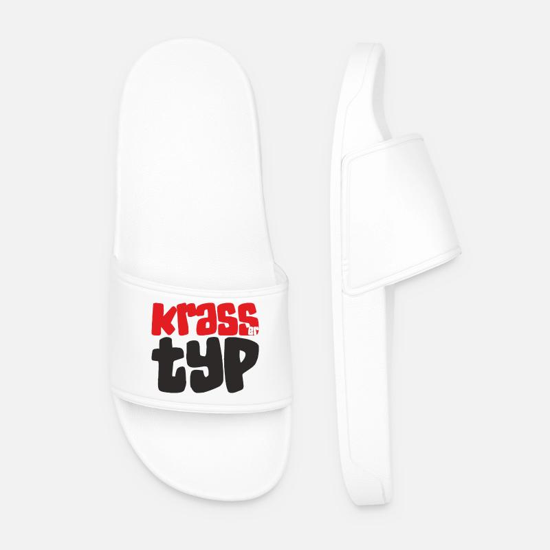 Krasser Typ - Männer Badelatschen - Weiß