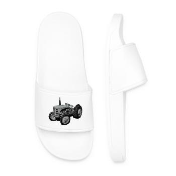 Vieux tracteur Fergie TE20 - Claquettes Homme - blanc - Devant