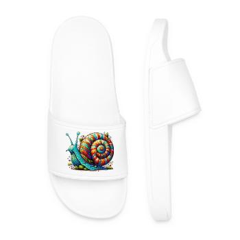 Snail - Men’s Pool Sliders - white - Front