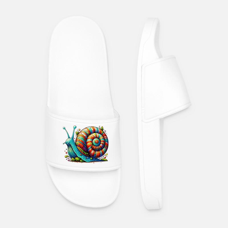 Snail - Men’s Pool Sliders - white
