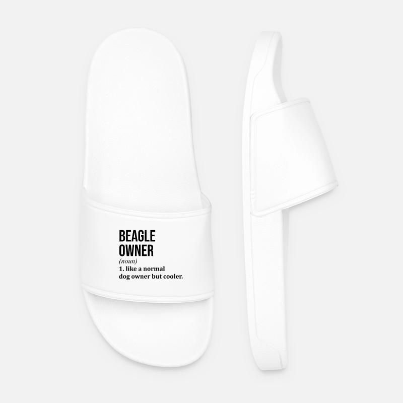 Beagle - Men’s Pool Sliders - white