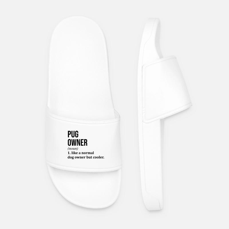 Mops - Männer Badelatschen - Weiß