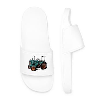 Hanomag R16 Traktor - Männer Badelatschen - Weiß - Vorne