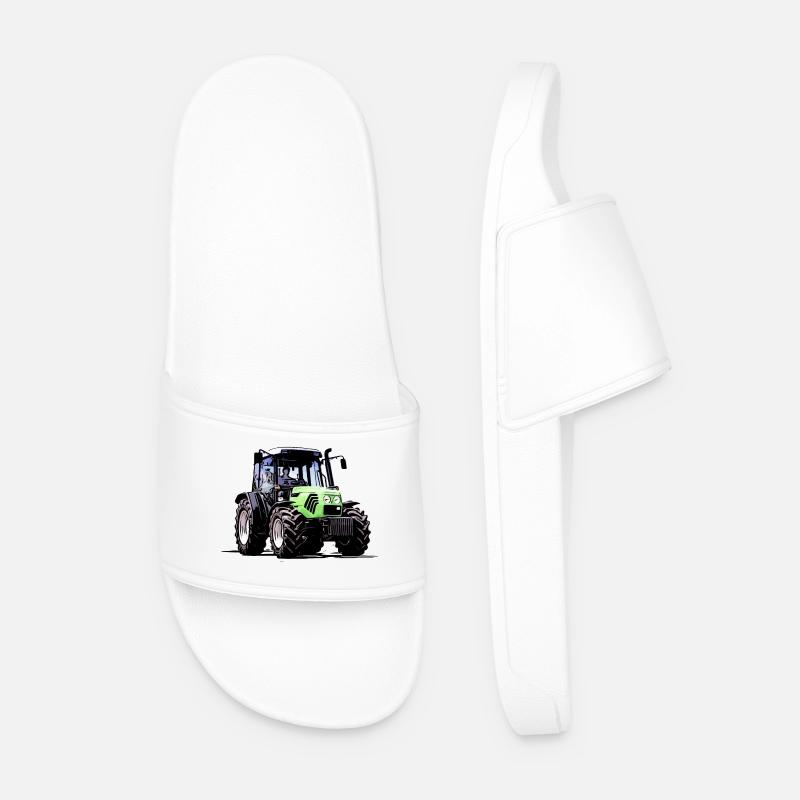 Fahr den Deutz Traktor 60 70 80 | Agro - Männer Badelatschen - Weiß
