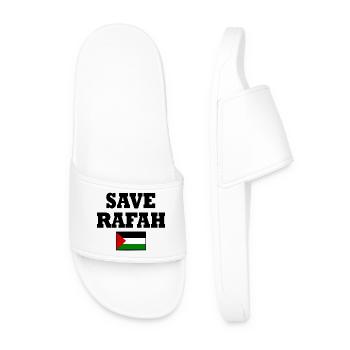 Save rafah - Men’s Pool Sliders - white - Front